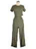 Mod Ref 100% Polyester Solid Green Jumpsuit Size M - photo 1