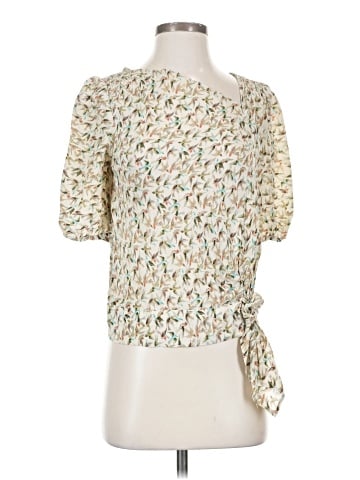 Leifnotes 3/4 Sleeve Silk Top (view 1)