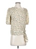 Leifnotes 100% Silk Ivory 3/4 Sleeve Silk Top Size 0 - photo 1