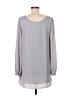Lulus 100% Polyester Gray Long Sleeve Blouse Size M - photo 2