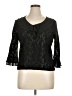 Fred David Black 3/4 Sleeve Blouse Size XL - photo 1