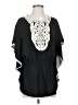 Charming Charlie 100% Polyester Black Short Sleeve Blouse Size S - photo 1