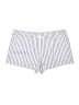 Just Be... 100% Cotton Stripes White Purple Shorts Size XL - photo 1