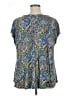 Premise Studio Paisley Blue Short Sleeve Blouse Size 1X - photo 2