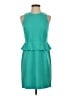 Ann Taylor LOFT Solid Teal Cocktail Dress Size 4 - photo 1