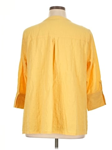MULTIPLES 3/4 Sleeve Button-Down Shirt (view 2)