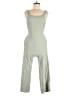 Monteau Solid Green Jumpsuit Size M - photo 1