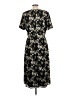 Downeast 100% Polyester Floral Black Casual Dress Size L - photo 2