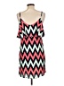 West Loop 100% Rayon Chevron-herringbone Pink Casual Dress Size L - photo 2