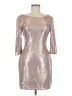 As U Wish Metallic Silver Cocktail Dress Size M - photo 1