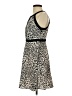 Elle 100% Polyester Animal Print Ivory Cocktail Dress Size 4 - photo 5