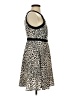 Elle 100% Polyester Animal Print Ivory Cocktail Dress Size 4 - photo 4
