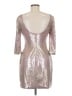 As U Wish Metallic Silver Cocktail Dress Size M - photo 2