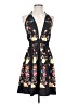 Shein 100% Polyester Floral Black Cocktail Dress Size 4 - photo 1