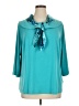 Simonton Says Teal 3/4 Sleeve Blouse Size 1X - photo 1