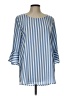 Bombom 100% Polyester Blue 3/4 Sleeve Blouse Size L - photo 1