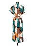 Shein Print Teal Casual Dress Size 6 - photo 2