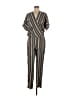 Maje Stripes Gray Jumpsuit Size Med (2) - photo 1