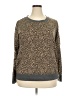 Splendid Animal Print Brown Pullover Sweater Size XXL - photo 1