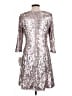 Eliza J 100% Polyester Metallic Silver Cocktail Dress Size 12 - photo 2