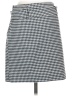 Nine West 100% Polyester Checkered-gingham Gray Casual Skirt Size 4 - photo 2