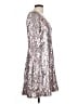 Eliza J 100% Polyester Metallic Silver Cocktail Dress Size 12 - photo 4