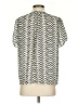 Collective Concepts 100% Polyester Chevron-herringbone White Silver Short Sleeve Blouse Size S - photo 2