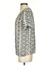 Collective Concepts 100% Polyester Chevron-herringbone White Silver Short Sleeve Blouse Size S - photo 5