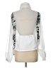 Zyia Active 100% Polyester Graphic White Track Jacket Size L - photo 2