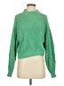 BP. 100% Cotton Solid Green Turtleneck Sweater Size S - photo 1