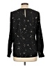Madison 100% Polyester Stars Black Long Sleeve Blouse Size L - photo 2