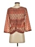 Japna 100% Polyester Orange 3/4 Sleeve Blouse Size S - photo 2