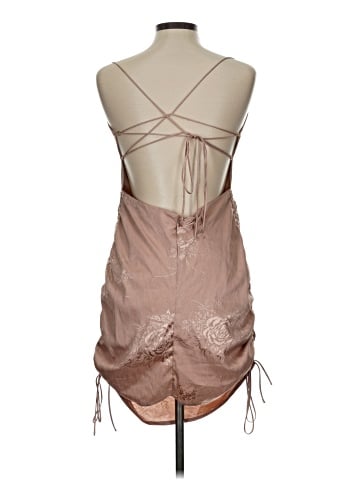 Woven Pink Cocktail Dress (view 2)