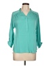 Milly Teal 3/4 Sleeve Blouse Size L - photo 1