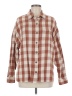 Roxy 100% Cotton Brown Long Sleeve Button-Down Shirt Size M - photo 1