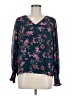 CeCe 100% Polyester Teal Long Sleeve Blouse Size M - photo 1