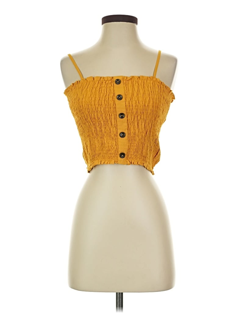 Pre-owned Active Usa Sleeveless Blouse In Yellow