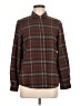 North River Outfitters 100% Polyester Tweed Brown Long Sleeve Blouse Size M - photo 1