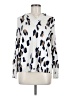 Nic + Zoe 100% Cotton Animal Print White Pullover Sweater Size M - photo 1