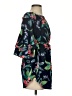 Blush 100% Polyester Floral Black Blue Cocktail Dress Size S - photo 4