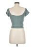 Shein Teal Short Sleeve Top Size 6 - photo 2