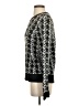 Lou & Grey Houndstooth Black Pullover Sweater Size S - photo 5