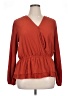 Calligraphie Red Long Sleeve Blouse Size XL - photo 1