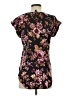 Express 100% Polyester Floral Black Short Sleeve Blouse Size S - photo 2