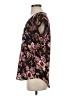 Express 100% Polyester Floral Black Short Sleeve Blouse Size S - photo 5