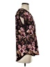 Express 100% Polyester Floral Black Short Sleeve Blouse Size S - photo 4