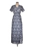 Unbranded 100% Polyester Paisley Blue Casual Dress Size M (estimated) - photo 1