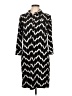 Donna Morgan Chevron-herringbone Black Casual Dress Size 10 - photo 1
