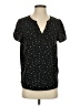 Hilary Radley 100% Polyester Stars Black Short Sleeve Blouse Size S - photo 1