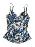 Badgley Mischka Floral Blue One Piece Swimsuit Size 6 - photo 1